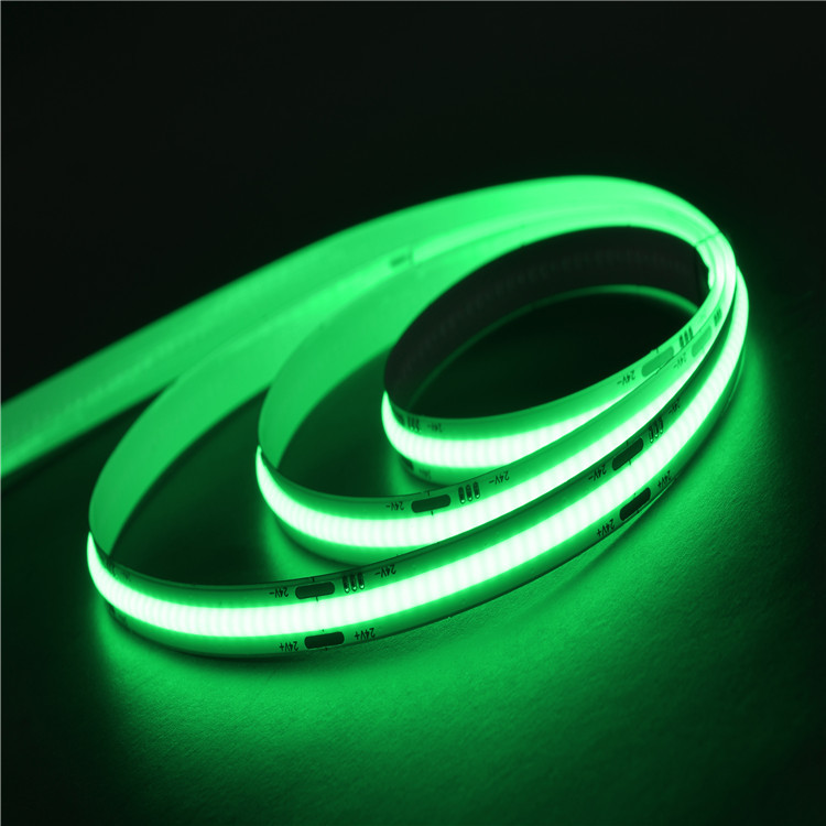 DC24V 16.4Ft 90CRI 2560 Chips Marrs Green Flexible COB LED Strip Lights